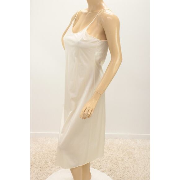Vintage Vanity Fair Long Slip Nylon Size 34 Midi Formal Creamy White Ivory - Picture 3 of 9